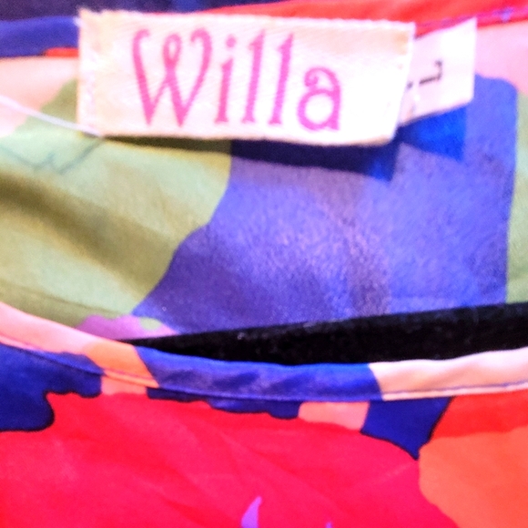 WILLA FLORAL DRESS  LARGE COLOR FLOWERED DESIGN SZL - Picture 3 of 3